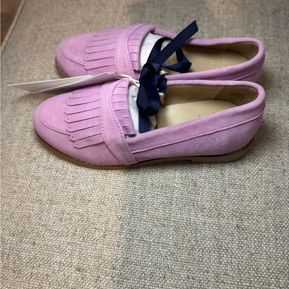 NWT Janie & Jack Toddler Suede Loafer‎ in Lilac Easter Spring Classic Preppy